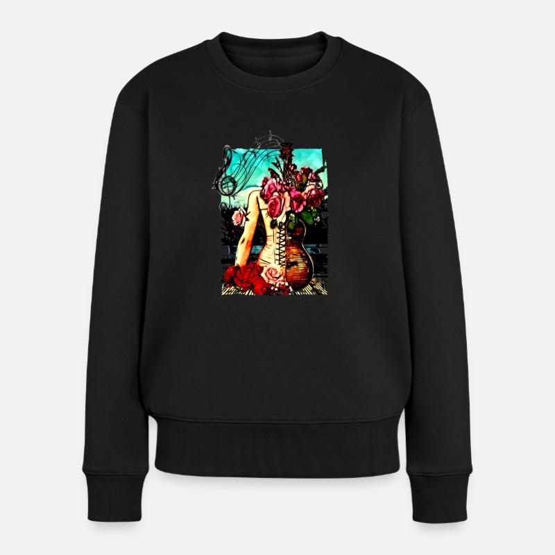 guitar hips - Women's Premium Organic Jumper - black