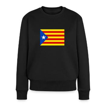 drapeau catalan - Pull Premium bio Femme - noir - Devant - Julia (174cm)