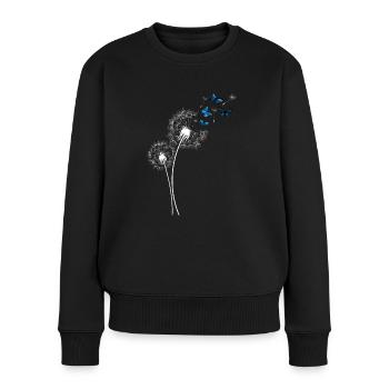 Pusteblume Papillon Femmes Cadeau - Pull Premium bio Femme - noir - Devant - Julia (174cm)