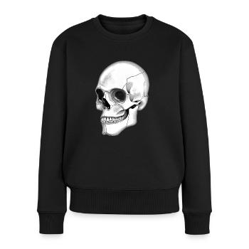 Skull Skull Side Graphic - Pull Premium bio Femme - noir - Devant - Julia (174cm)