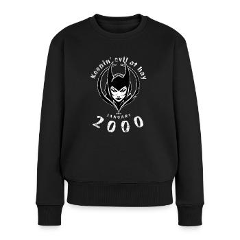 25. Geburtstag Keepin evil at bay since 01/2000 - Women's Premium Organic Jumper - black - Front - Julia (174cm)