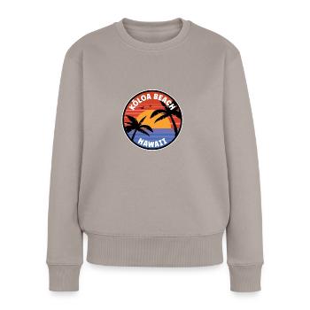 Kōloa Beach Hawaii Sunrise - Pull Premium bio Femme - taupe - Devant - Julia (174cm)