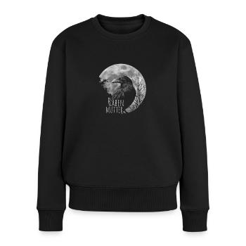 Rabenmutter schwarze Gothic Mutter Muttertag Krähe - Frauen Premium Bio Pullover - Schwarz - Vorne - Julia (174cm)