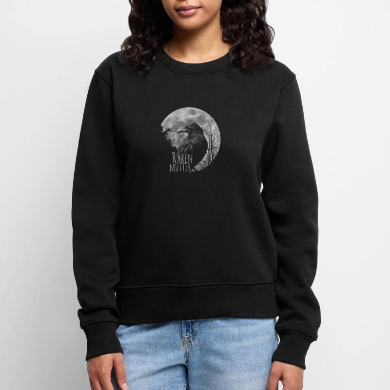 Rabenmutter schwarze Gothic Mutter Muttertag Krähe Frauen Premium Bio Pullover