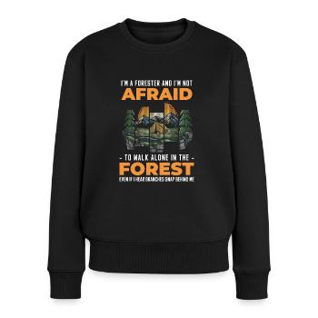 Chasseur sauvage de la forêt - Pull Premium bio Femme - noir - Devant - Julia (174cm)