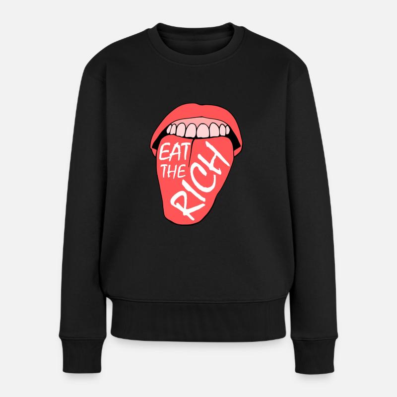 Eat the rich - Pull Premium bio Femme - noir