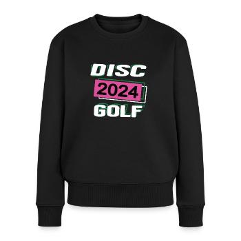 Discgolf 2024 Discgolferin Discgolfspielerin - Frauen Premium Bio Pullover - Schwarz - Vorne - Julia (174cm)