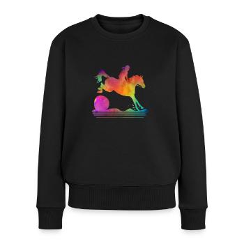 Look aquarelle de conduite hors route - Pull Premium bio Femme - noir - Devant - Julia (174cm)