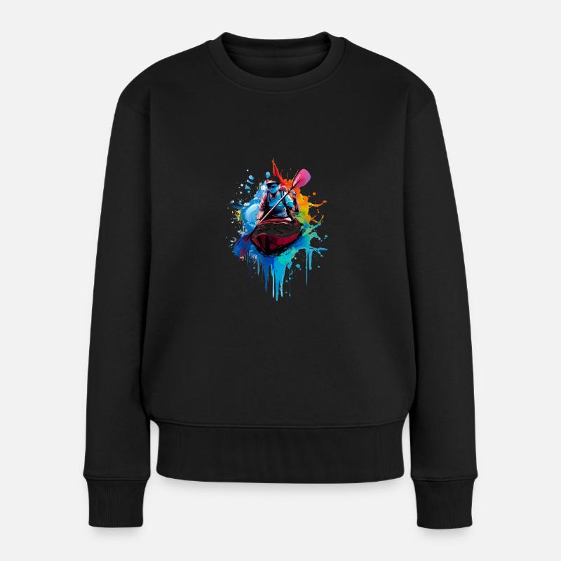 Kajak - Frauen Premium Bio Pullover - Schwarz