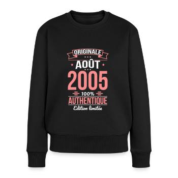 20th Anniversary - Original - August 2005 - Women's Premium Organic Jumper - black - Front - Julia (174cm)