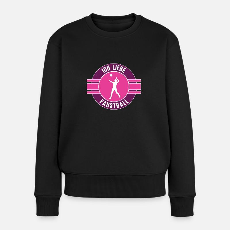Ich Liebe Faustball Faustballerin Team Mannschaft - Frauen Premium Bio Pullover - Schwarz