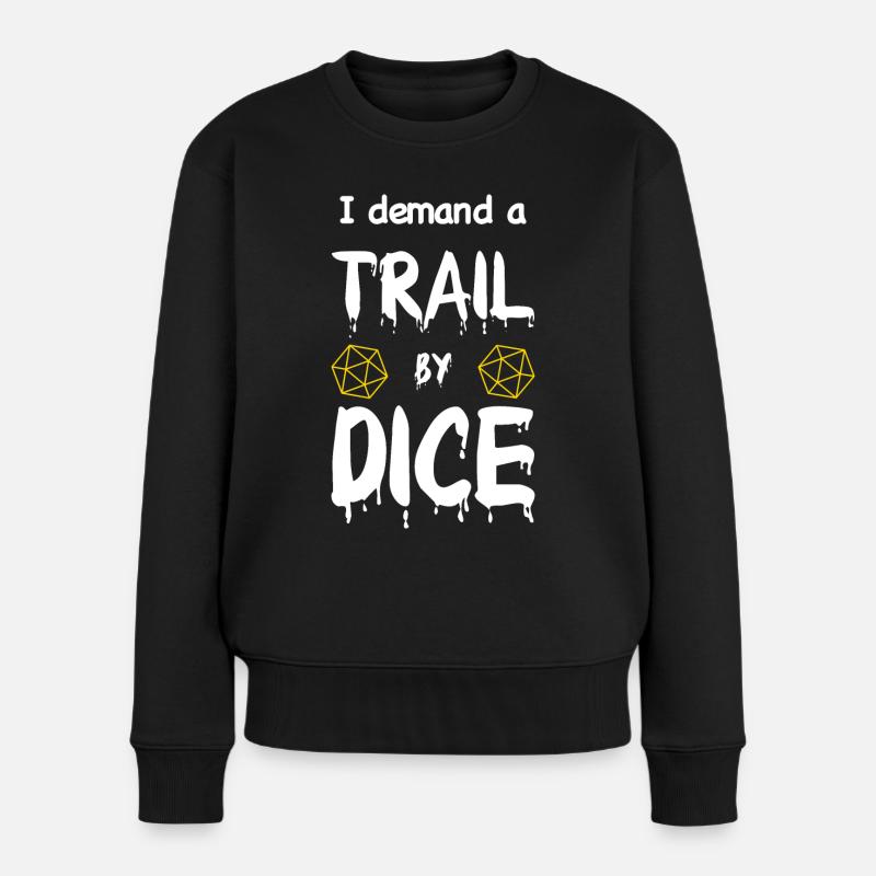 J’exige un trail par dés - Pull Premium bio Femme - noir