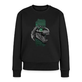 Donnerndes Gebrüll: Allosaurus-Dominanz - Frauen Premium Bio Pullover - Schwarz - Vorne - Julia (174cm)