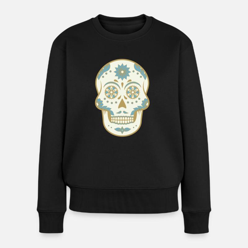 Sugar Skull - Women's Premium Organic Jumper - black