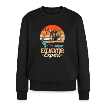Excavator Expert Operator Heavy Equipment - Women's Premium Organic Jumper - black - Front - Julia (174cm)