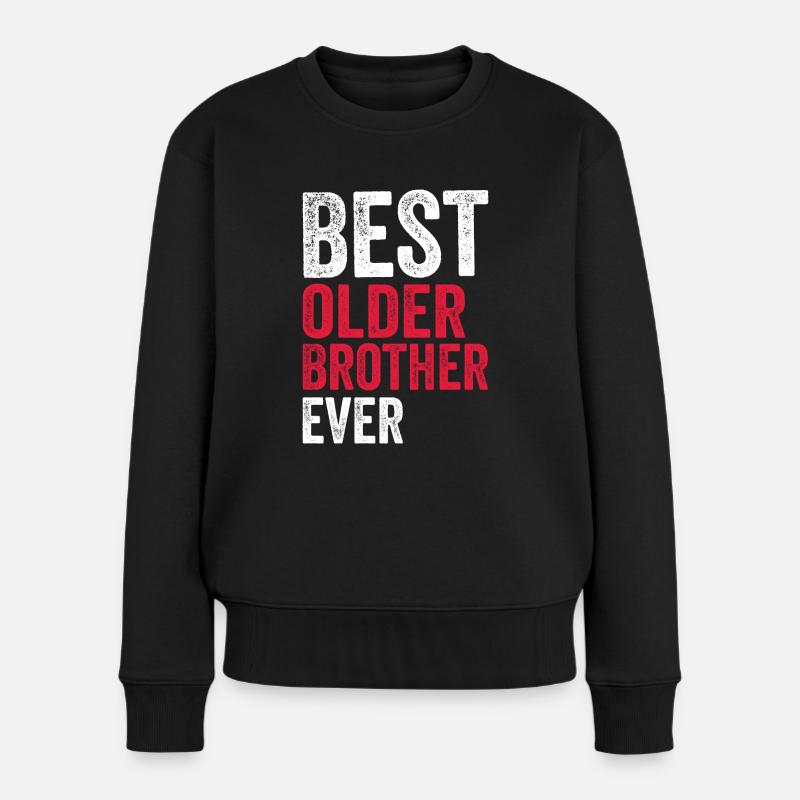 best older brother - Frauen Premium Bio Pullover - Schwarz