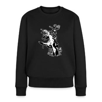 Ant on zombie hand - Women's Premium Organic Jumper - black - Front - Julia (174cm)