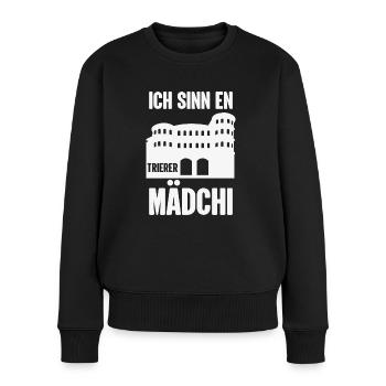 Ich sinn en Trierer Mädchi -Trierer Frauen - Frauen Premium Bio Pullover - Schwarz - Vorne - Julia (174cm)