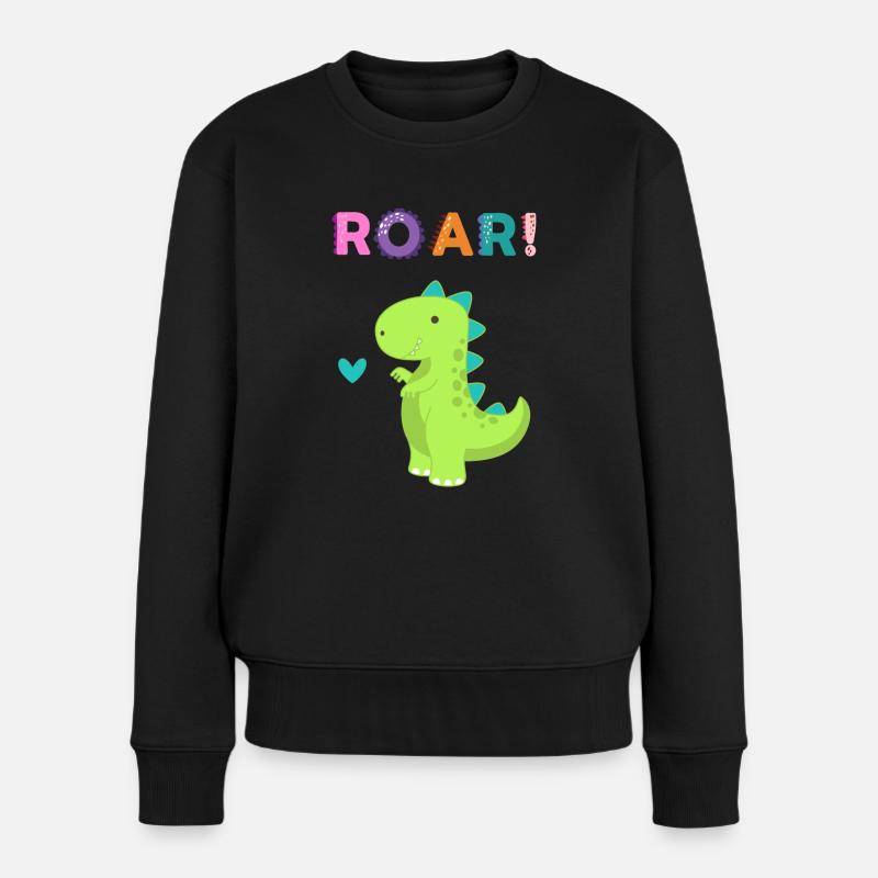Roar - Doux Dino ! - Pull Premium bio Femme - noir