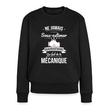 Sous-estimer quadragénaire qui fait mécanique - Pull Premium bio Femme - noir - Devant - Julia (174cm)