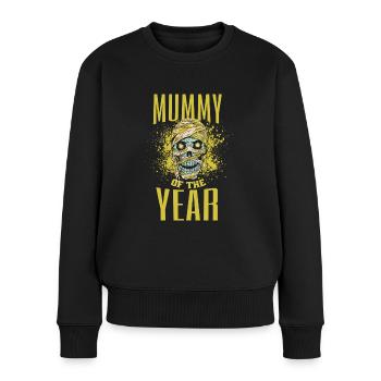 Halloween Mummy Of The Year Mama Mutter - Frauen Premium Bio Pullover - Schwarz - Vorne - Julia (174cm)
