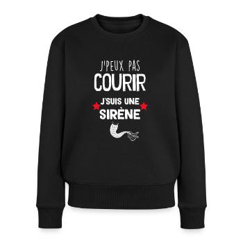 Je suis une Sirène Cadeau Drôle Femme Sport - Pull Premium bio Femme - noir - Devant - Julia (174cm)