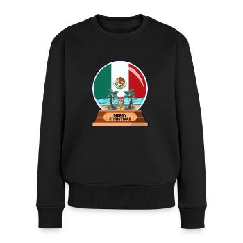 Mexique drapeau boule à neige accueil Noël - Pull Premium bio Femme - noir - Devant - Julia (174cm)