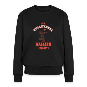 Volleyball Volleyballerin Spielerin Volleyballer - Frauen Premium Bio Pullover - Schwarz - Vorne - Julia (174cm)