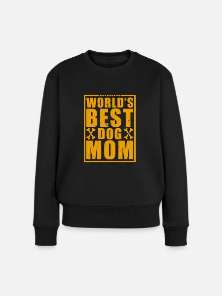 Worlds Best Dog Mom Hunde Mama IGP Mondioring - Frauen Premium Bio Pullover - Schwarz