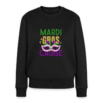 Mardi Gras Cruise 2026 Passende Familienfeier - Frauen Premium Bio Pullover - Schwarz - Vorne - Julia (174cm)