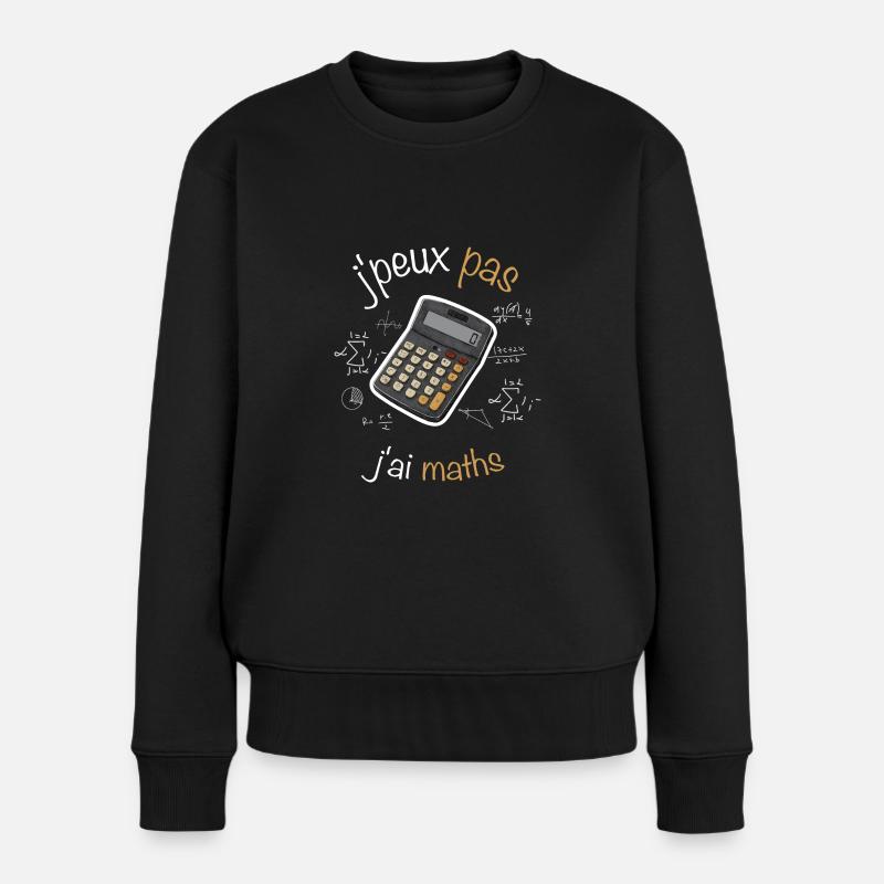 J'peux pas j'ai maths - Pull Premium bio Femme - noir