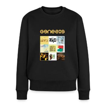 Genesis Zusammenstellung Verschiedene Album Cover - Frauen Premium Bio Pullover - Schwarz - Vorne - Julia (174cm)