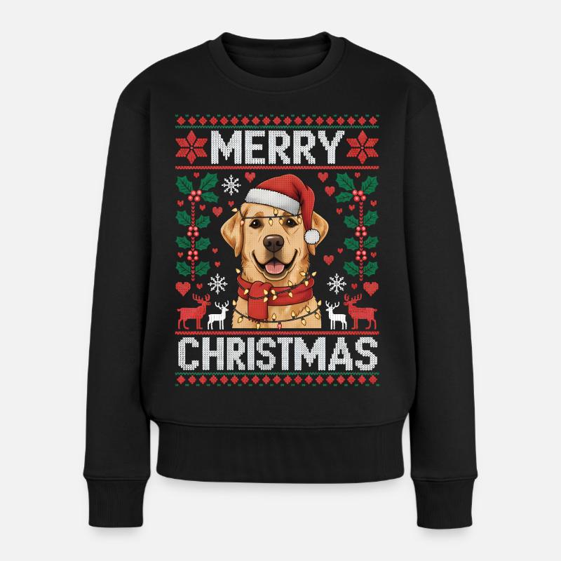 Labrador Retriever Weihnachten Geschenk Xmas - Frauen Premium Bio Pullover - Schwarz