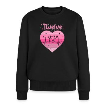 12. Geburtstag Hund Frauchen Mädchen Tochter - Frauen Premium Bio Pullover - Schwarz - Vorne - Julia (174cm)