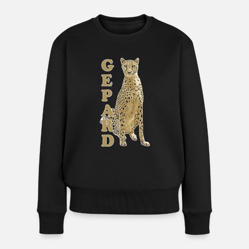 Gepard - Frauen Premium Bio Pullover - Schwarz