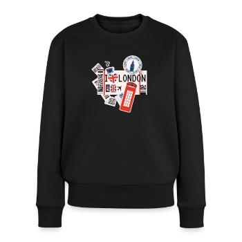 I Love London England Großbritannien UK - Women's Premium Organic Jumper - black - Front - Julia (174cm)