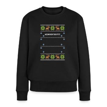 Weihnachtsoutfit - Ugly Christmas - Frauen Premium Bio Pullover - Schwarz - Vorne - Julia (174cm)