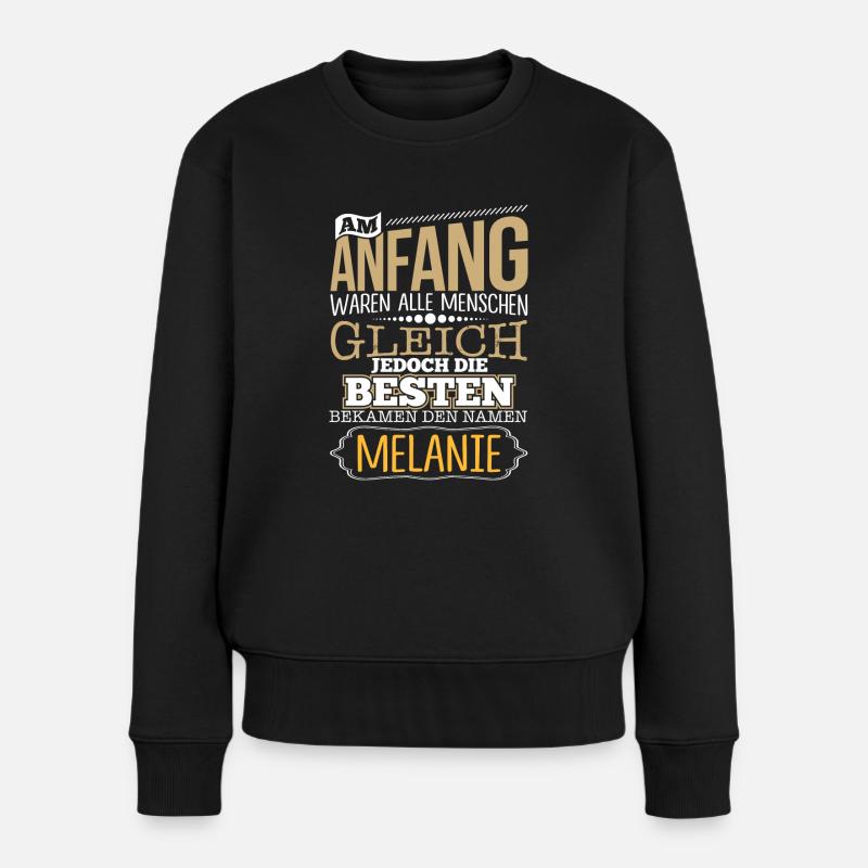 MELANIE - die Besten - Frauen Premium Bio Pullover - Schwarz