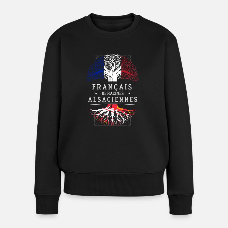 Racines Alsaciennes - Pull Premium bio Femme - noir
