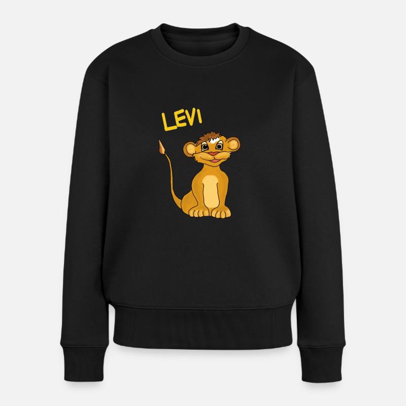 Levi, der kleine Löwe von der Wolkeninsel - Frauen Premium Bio Pullover - Schwarz