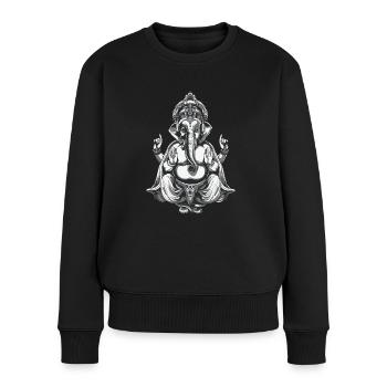 Ganesha deity Hindu - Pull Premium bio Femme - noir - Devant - Julia (174cm)
