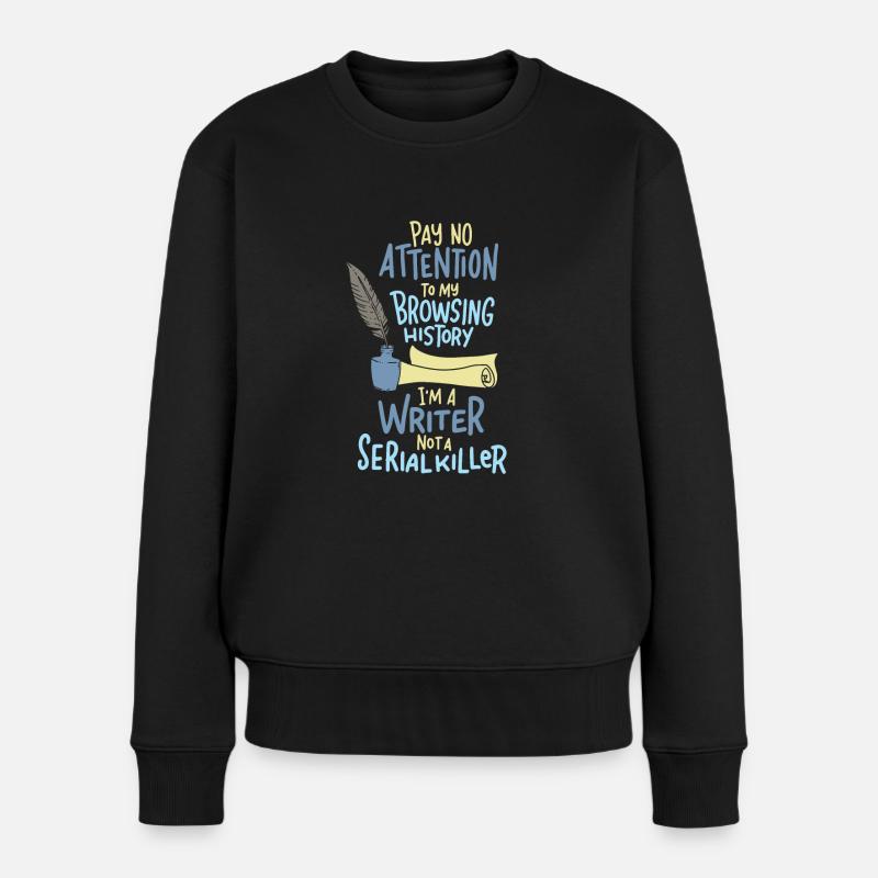 Schriftsteller - Geschichtenerzähler - Frauen Premium Bio Pullover - Schwarz