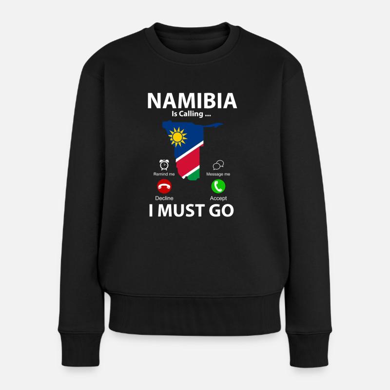 Namibia - Frauen Premium Bio Pullover - Schwarz