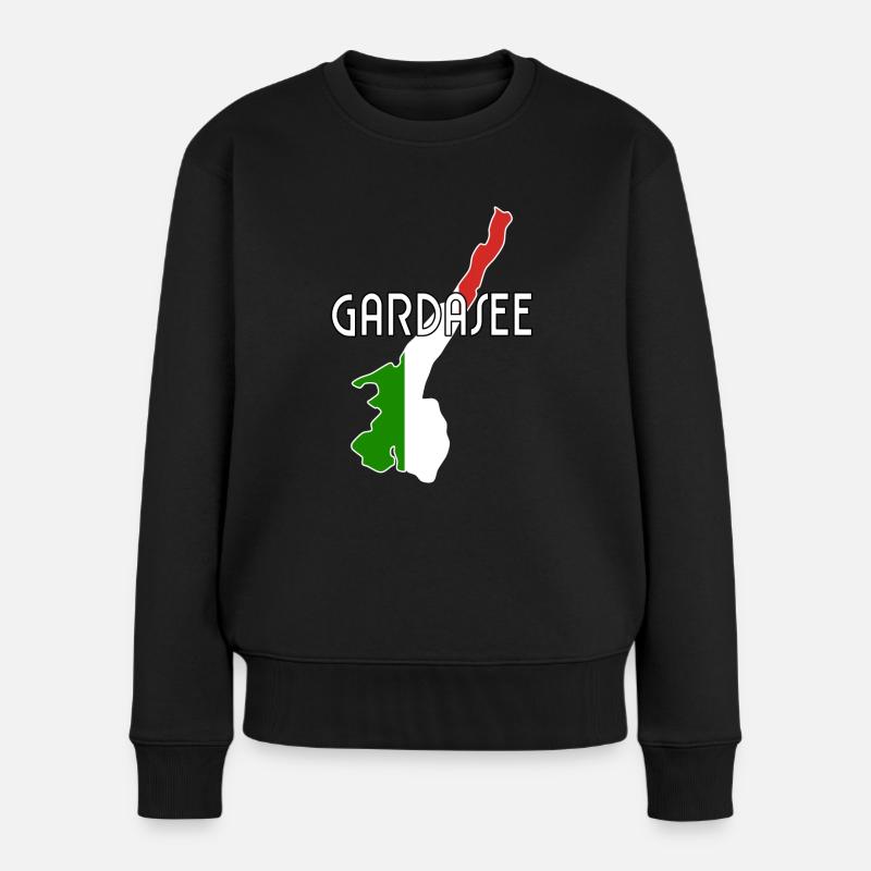 Gardasee Italien - Frauen Premium Bio Pullover - Schwarz