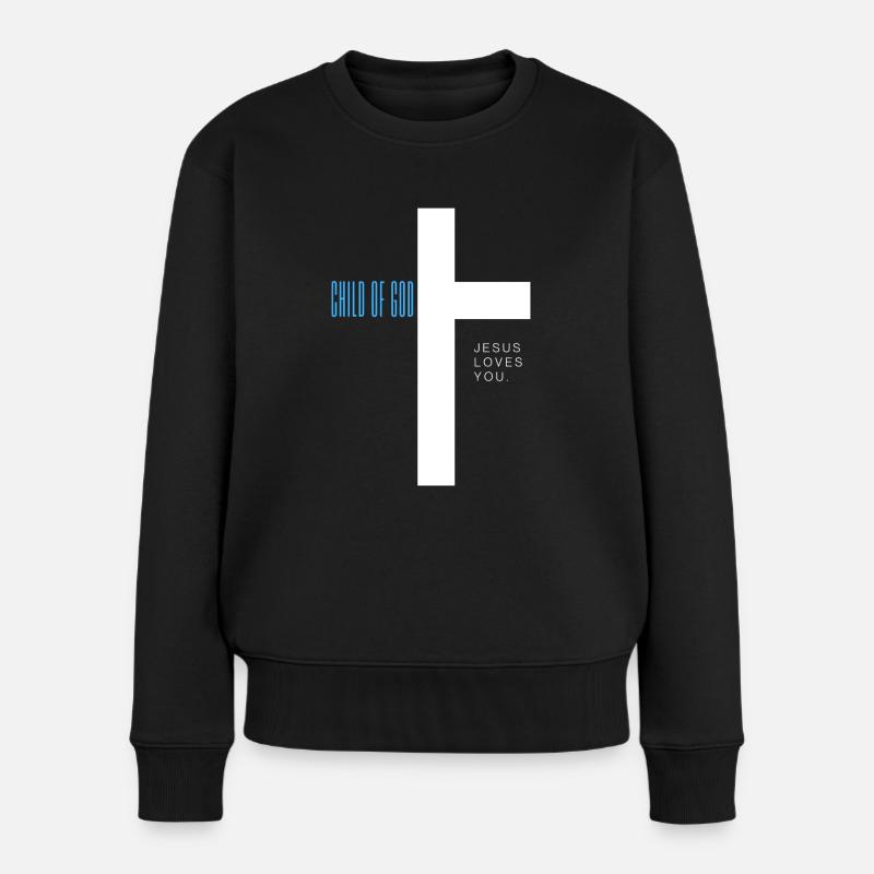 Enfant de Dieu - Pull Premium bio Femme - noir