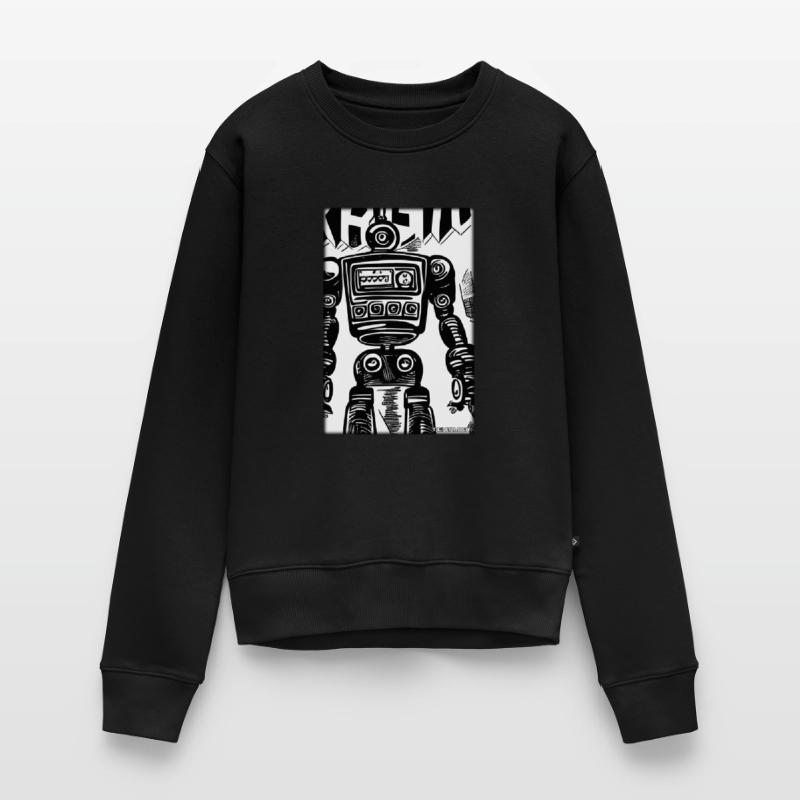 Robot Comic Future Cyborg Machine Technology Pull Premium bio Femme