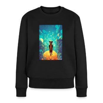 Suricates Zoo Animaux Nature Faune Surikate Zoo - Pull Premium bio Femme - noir - Devant - Julia (174cm)