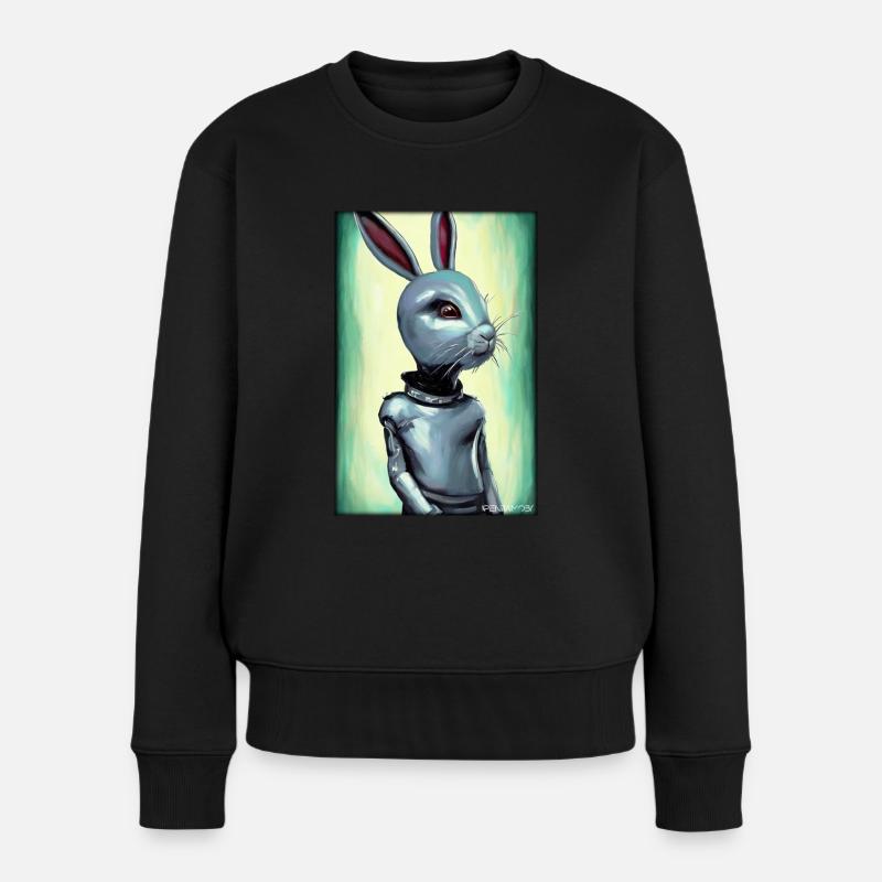 Pâques Pâques Cyber Future Sci-Fi Animal - Pull Premium bio Femme - noir