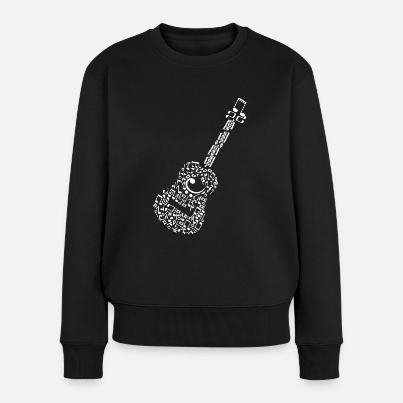 Guitar - Women's Premium Organic Jumper - black
