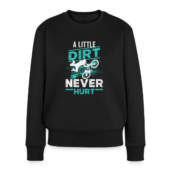 Mountainbike Downhill Fahrrad Radfahrer - Frauen Premium Bio Pullover - Schwarz - Vorne - Julia (174cm)